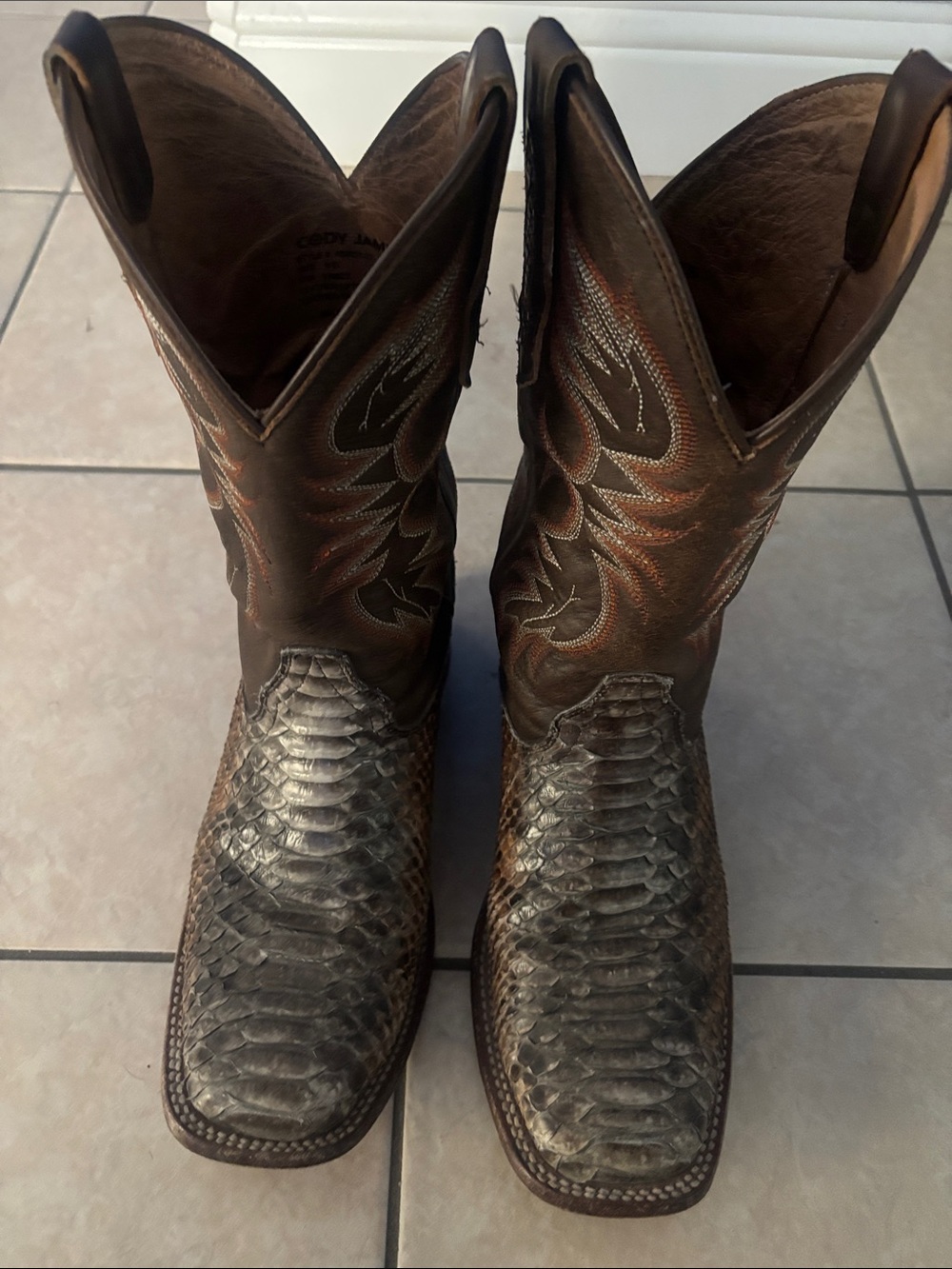 Python Skin Cowboy Boots